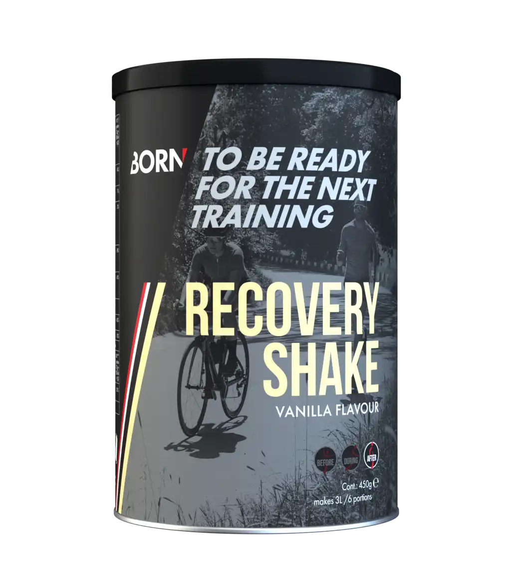 BORN Recovery shake vanilla can